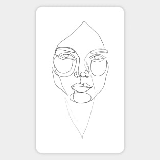 Abstract Line Face Magnet